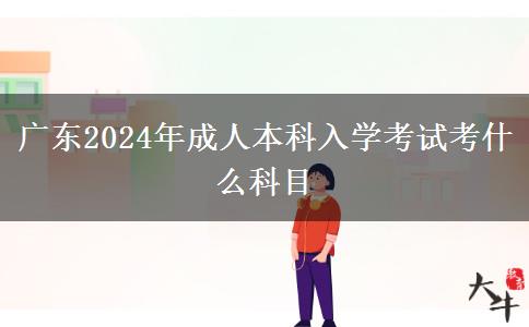 廣東2024年成人本科入學(xué)考試考什么科目