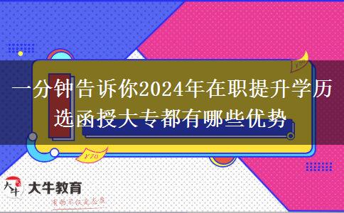 一分鐘告訴你2024年在職提升學(xué)歷選函授大專都有哪些優(yōu)勢