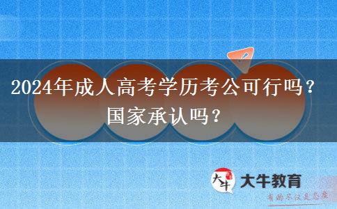 2024年成人高考學(xué)歷考公可行嗎？國(guó)家承認(rèn)嗎？