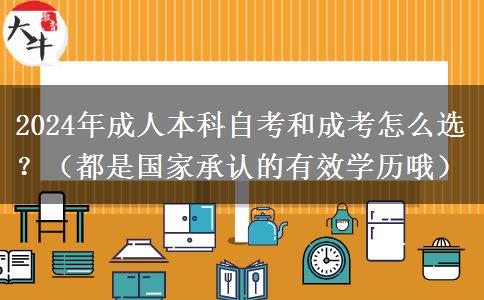 2024年自考和成人本科怎么選？（都是國(guó)家承認(rèn)的有效學(xué)歷哦）