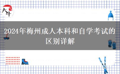 梅州2024年成人本科和自學(xué)考試都有哪些區(qū)別？