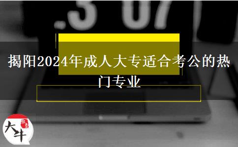 揭陽2024年成人大專有哪些專業(yè)更適合考公？