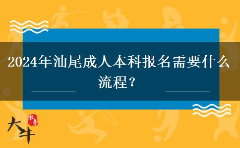 2024年汕尾成人本科報(bào)名需要什么流程？