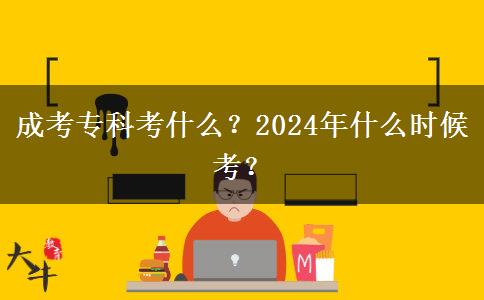 成考?？瓶际裁?？2024年什么時(shí)候考？