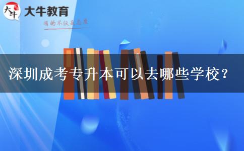 深圳成考專升本可以去哪些學(xué)校？