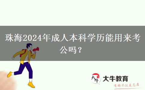 珠海2024年成人本科學(xué)歷能用來考公嗎？