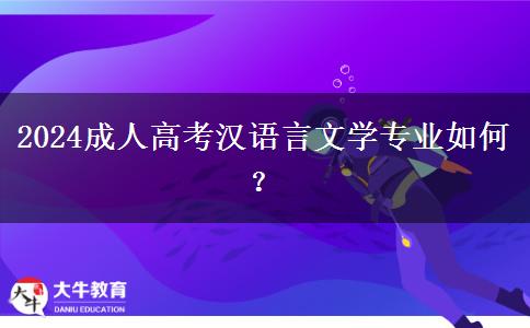 2024成人高考漢語言文學(xué)專業(yè)如何？