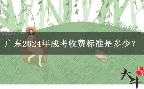 廣東2024年成考收費(fèi)標(biāo)準(zhǔn)是多少？