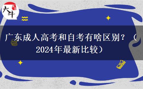 廣東成人高考和自考有啥區(qū)別？（2024年最新比較）