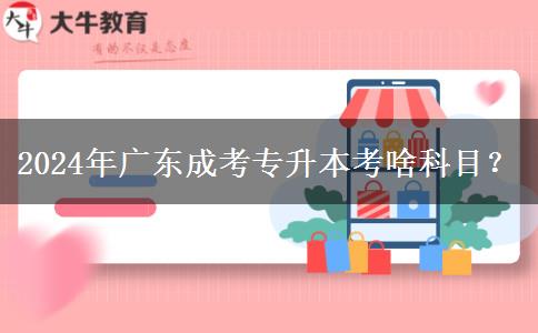 2024年廣東成考專升本考啥科目？