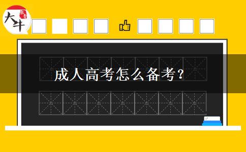 成人高考怎么備考？