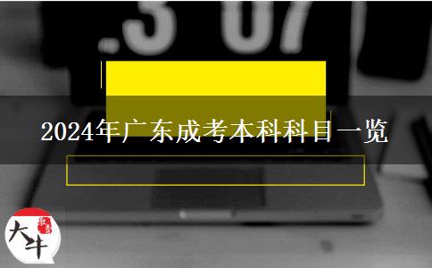 2024年廣東成考本科科目一覽