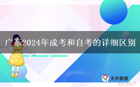 廣東2024年成考和自考的詳細(xì)區(qū)別