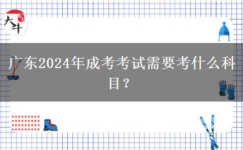 廣東2024年成考考試需要考什么科目？