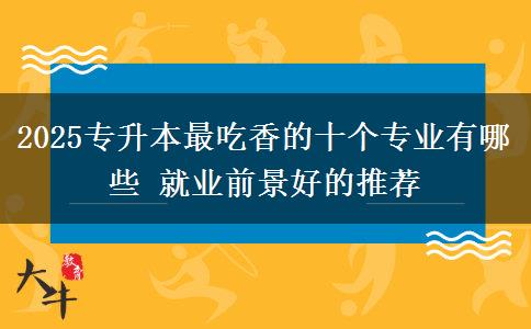 2025專升本最吃香的十個專業(yè)有哪些 就業(yè)前景好的推薦