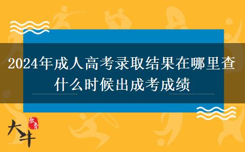 2024年成人高考錄取結(jié)果在哪里查 什么時(shí)候出成考成績