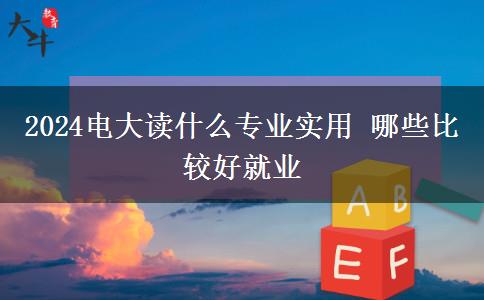 2024電大讀什么專業(yè)實(shí)用 哪些比較好就業(yè)