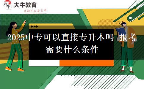 2025中?？梢灾苯訉Ｉ締?報考需要什么條件