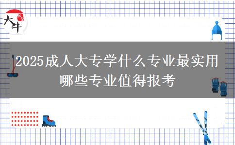 2025成人大專學(xué)什么專業(yè)最實用 哪些專業(yè)值得報考