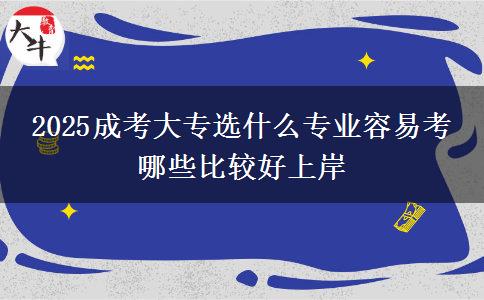 2025成考大專選什么專業(yè)容易考 哪些比較好上岸