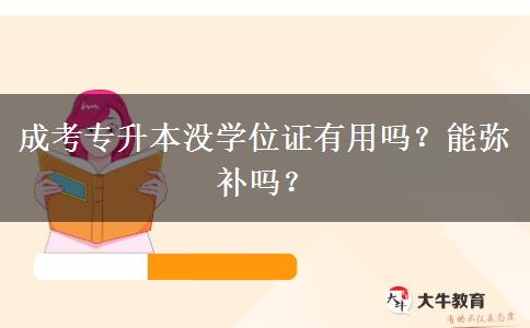 成考專升本沒學(xué)位證有用嗎？能彌補(bǔ)嗎？