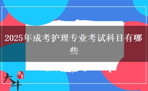 2025年成考護理專業(yè)考試科目有哪些