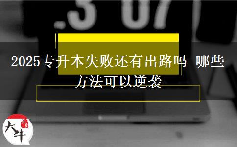 2025專升本失敗還有出路嗎 哪些方法可以逆襲