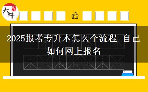 2025報考專升本怎么個流程 自己如何網上報名