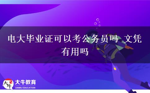 電大畢業(yè)證可以考公務(wù)員嗎 文憑有用嗎