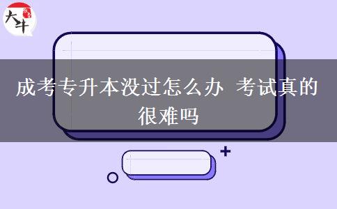 成考專升本沒過怎么辦 考試真的很難嗎