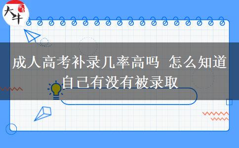 成人高考補(bǔ)錄幾率高嗎 怎么知道自己有沒有被錄