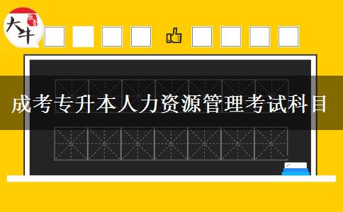 成考專升本人力資源管理考試科目