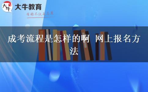 成考流程是怎樣的啊 網(wǎng)上報(bào)名方法