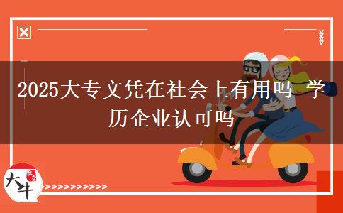 2025大專文憑在社會上有用嗎 學(xué)歷企業(yè)認(rèn)可嗎