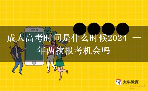 成人高考時間是什么時候2024 一年兩次報考機會嗎