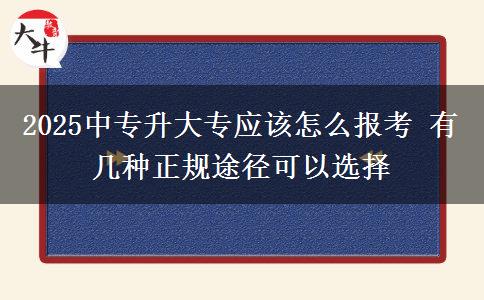 2025中專升大專應(yīng)該怎么報考 有幾種正規(guī)途徑可以