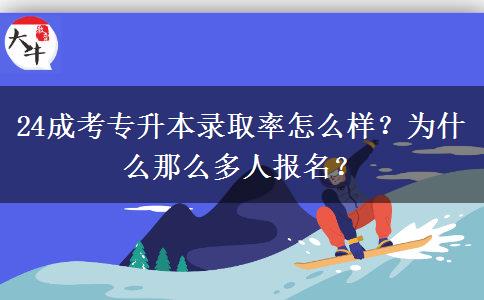 24成考專升本錄取率怎么樣？為什么那么多人報名