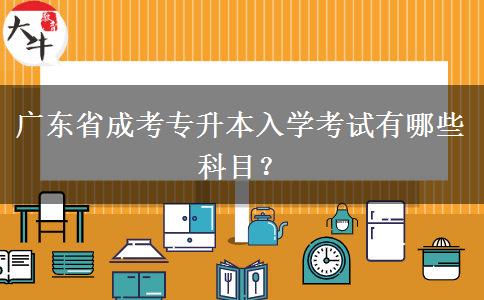 廣東省成考專升本入學(xué)考試有哪些科目？