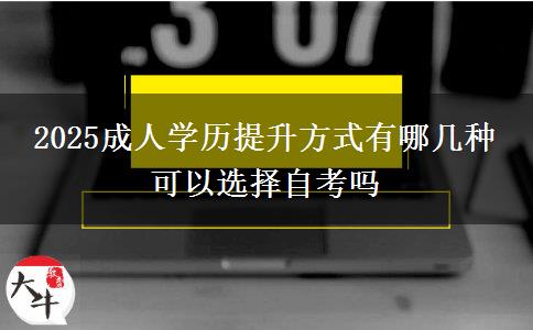 2025成人學(xué)歷提升方式有哪幾種 可以選擇自考嗎