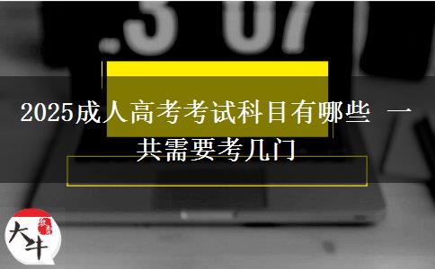 2025成人高考考試科目有哪些 一共需要考幾門(mén)