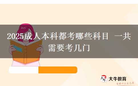 2025成人本科都考哪些科目 一共需要考幾門