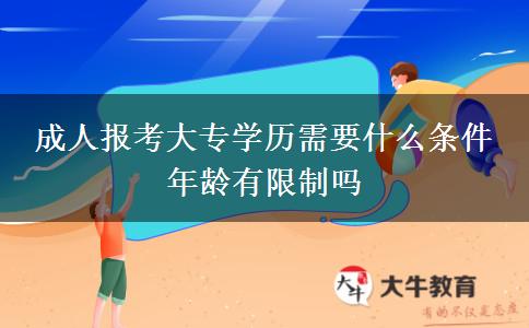 成人報(bào)考大專學(xué)歷需要什么條件 年齡有限制嗎