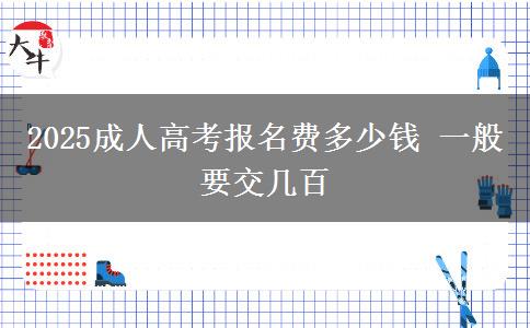 2025成人高考報名費(fèi)多少錢 一般要交幾百