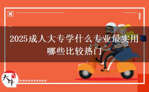 2025成人大專學(xué)什么專業(yè)最實用 哪些比較熱門