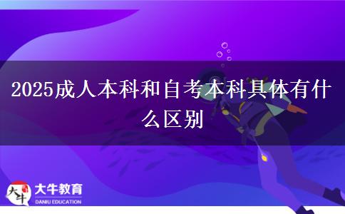 2025成人本科和自考本科具體有什么區(qū)別