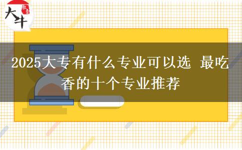 2025大專有什么專業(yè)可以選 最吃香的十個(gè)專業(yè)推薦