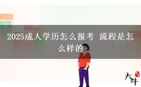 2025成人學歷怎么報考 流程是怎么樣的