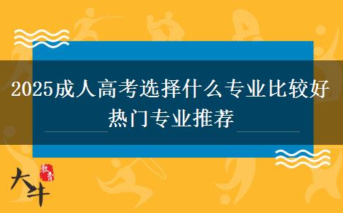 2025成人高考選擇什么專業(yè)比較好 熱門專業(yè)推薦